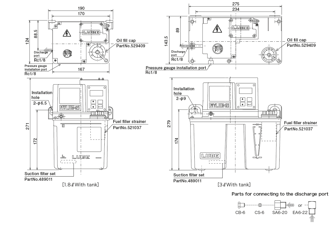 MO2 · MO2C Type (Direct pressure operated metering valve)
 Dimensional Drawing