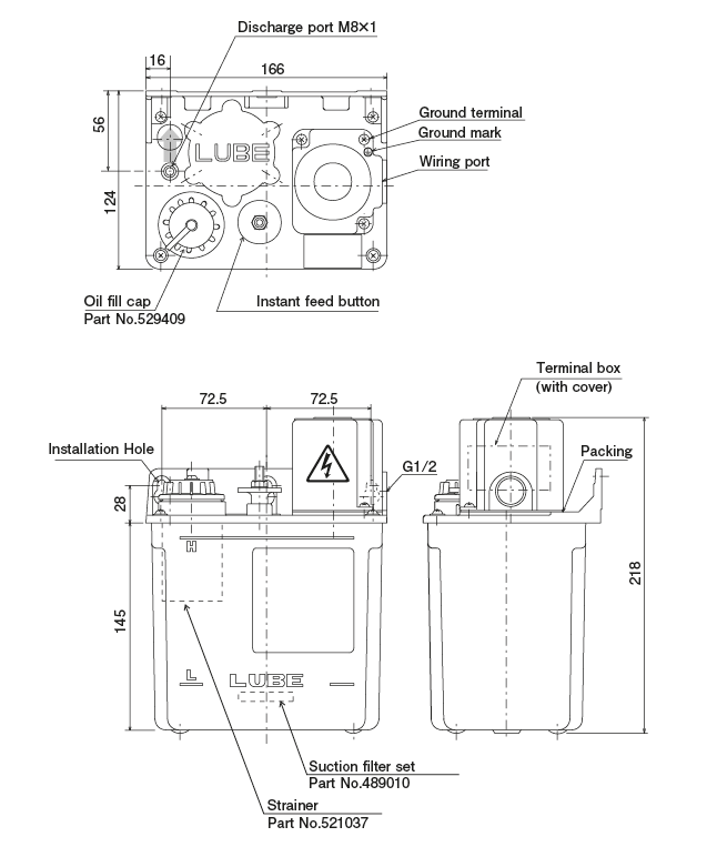 Automatic intermittent piston pump MMXL-IIIDimensional Drawing