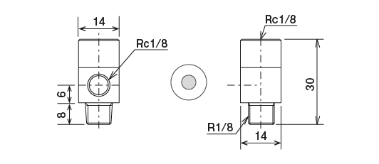 SC · EC · TC 型（连接器）
 尺寸图