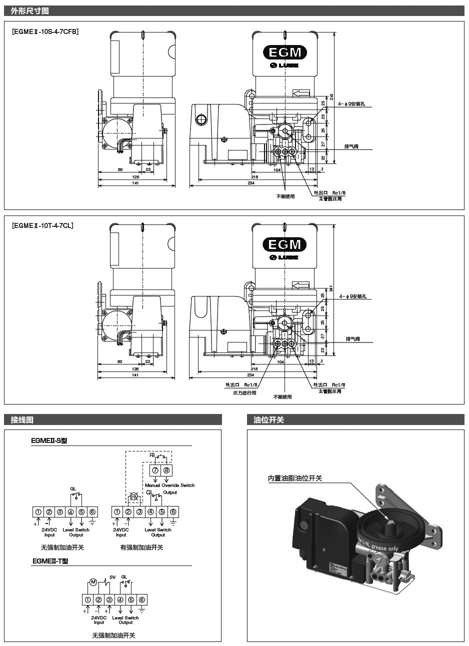 主配管脱压动作型电动泵EGME Ⅱ型| LUBE Corporation