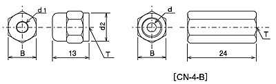 配管接続部品　Compression Parts　Dimensional drawing