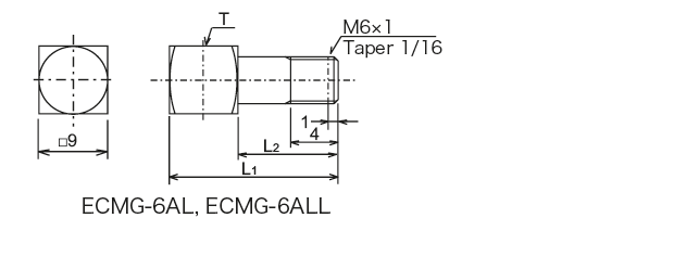 SC · EC · TC type (connector)
 Dimensions
