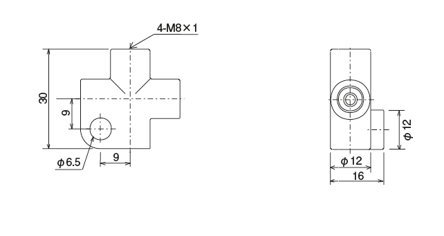 PJ type junction
 Dimensional Drawing