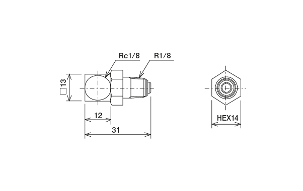 SVL Type (Rotary Joint)
 Dimensions